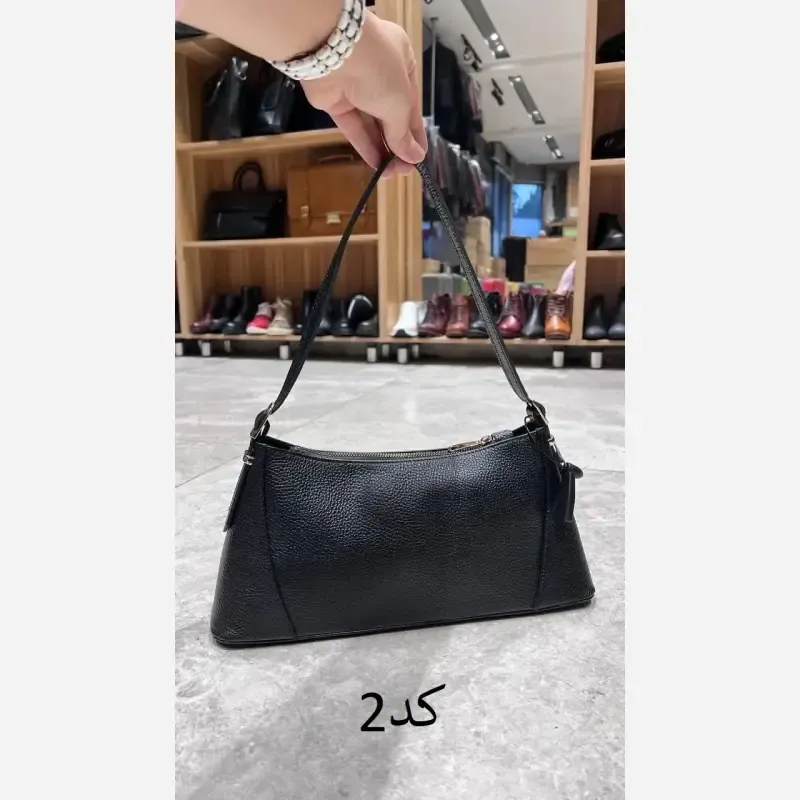 کیف دوشی و دستی چرم طبیعی گاوی مدل شاندیز سایز 24x15 رنگی