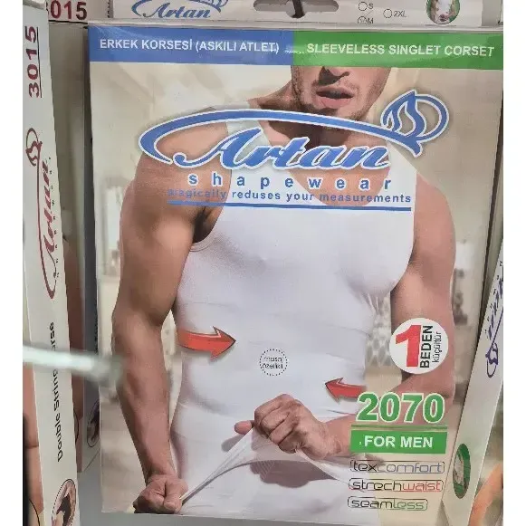 زیرپوش گنی مردانه آرتان مدل شکم و پهلو جمع کن رنگ سفید سایز S تا 3XL